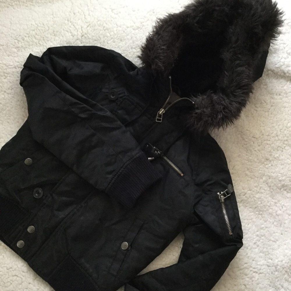 Aeropostale Black Bomber Jacket